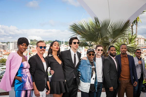 Cannes France May 2018 Topher Grace Laura Harrier Adam Driver — Stock Photo, Image