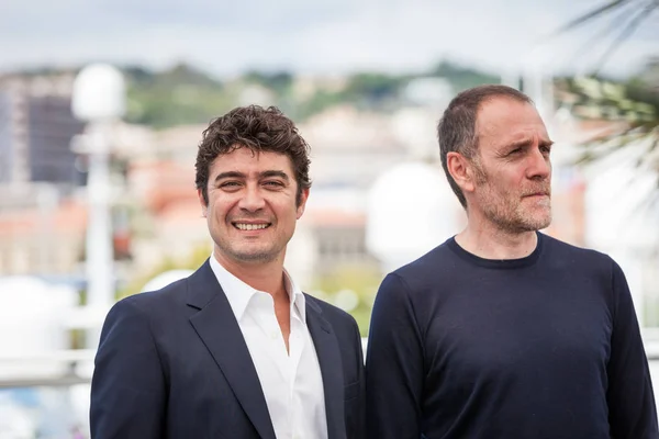 Cannes France May 2018 Riccardo Scamarcio Valerio Mastandrea Attend Photocall — Stock Photo, Image