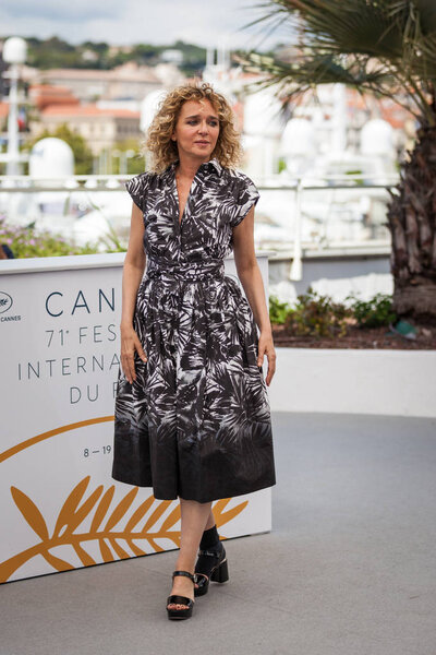 CANNES, FRANCE - MAY 15, 2018: Director Valeria Golino attends the photocall for 'Euforia' during the 71st annual Cannes Film Festival