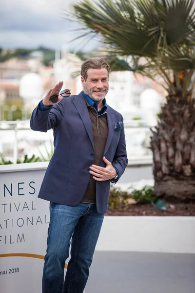 Cannes Fransa Mayıs 2018 John Travolta Photocall Buluşma Ile John — Stok fotoğraf