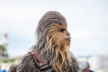 Cannes, Fransa - 15 Mayıs 2018: Chewbacca için photocall katılır ' Solo: A Star Wars hikayesi ' 71 yıllık Cannes Film Festivali sırasında