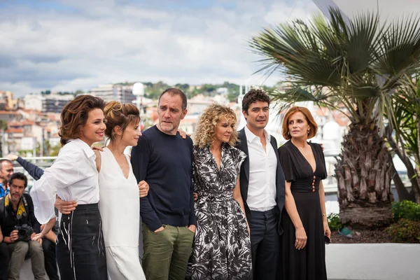 Cannes Fransa Mayıs 2018 Yasemin Trinca Valentina Cervi Valerio Mastandrea — Stok fotoğraf