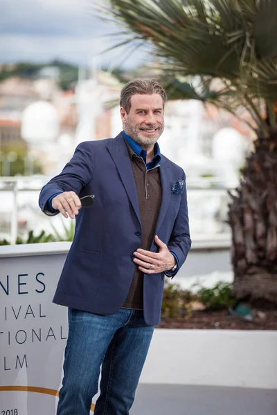 Cannes Fransa Mayıs 2018 John Travolta Photocall Buluşma Ile John — Stok fotoğraf