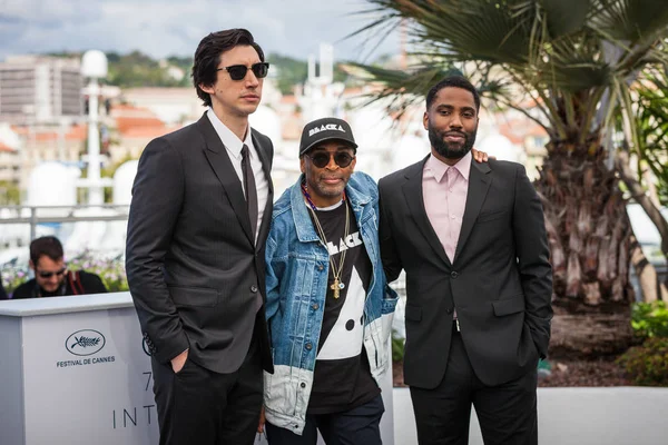 Cannes Frankrike Maj 2018 Adam Driver Regissören Spike Lee Och — Stockfoto