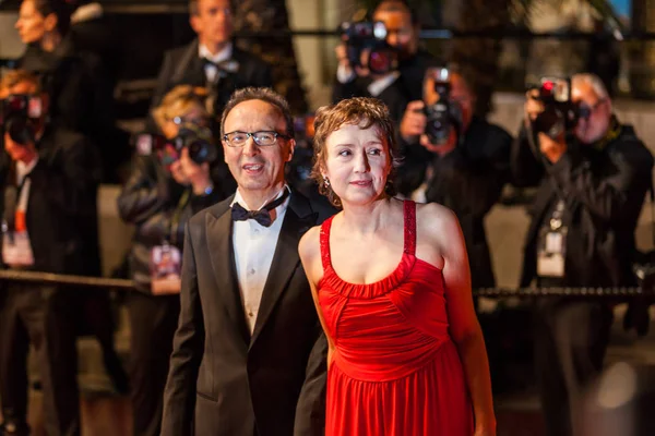 Cannes France Mai 2018 Roberto Benigni Son Épouse Nicoletta Braschi — Photo