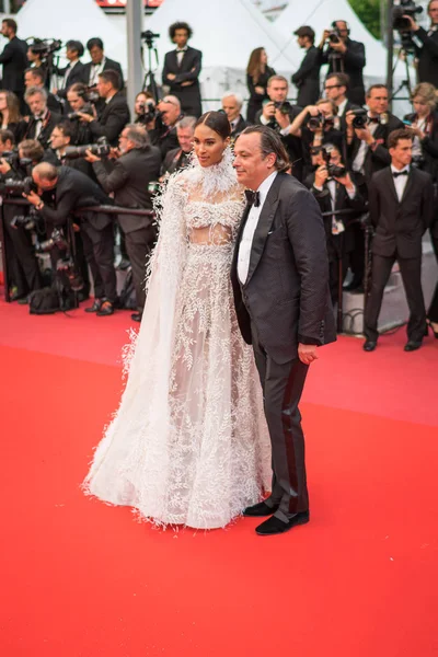 Cannes Francja Maja 2018 Cindy Bruna Uczęszcza Pokaz Nagrywanie Podczas — Zdjęcie stockowe