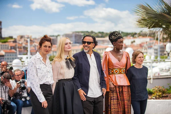 Cannes France Mai 2019 Alice Rohrwacher Elle Fanning Alejandro Gonzalez — Photo