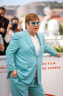 Cannes, Fransa - 16 Mayıs 2019: Sir Elton John 72.