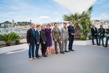 Cannes, Fransa - 16 Mayıs 2019: Adam Bohling, Kit Connor, Dexter Fletcher, Bryce Dallas Howard, Taron Egerton, Richard Madden ve Martin Giles 72.