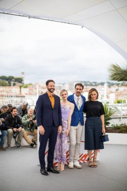 Cannes, Fransa - 17 Mayıs 2019: Kyle Marvin, Gayle Rankin, Michael Angelo Covino ve Judith Godreche 72.