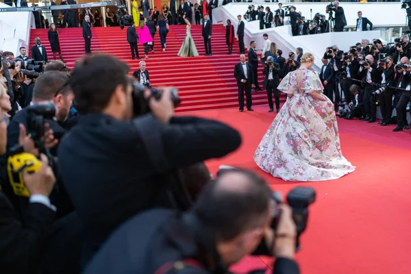 Cannes France Mai 2019 Elle Fanning Assiste Projection Les Misérables — Photo