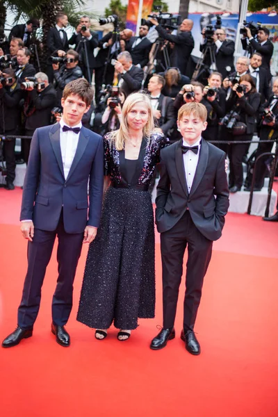 Cannes Francja Maja 2019 Jessica Hausner Kit Connor Phenix Brossard — Zdjęcie stockowe