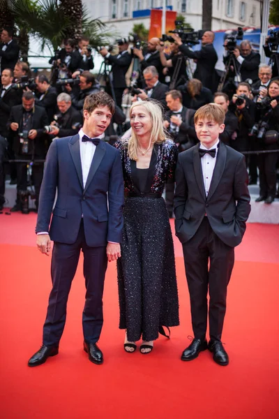 Cannes Francia Mayo 2019 Jessica Hausner Kit Connor Phenix Brossard — Foto de Stock