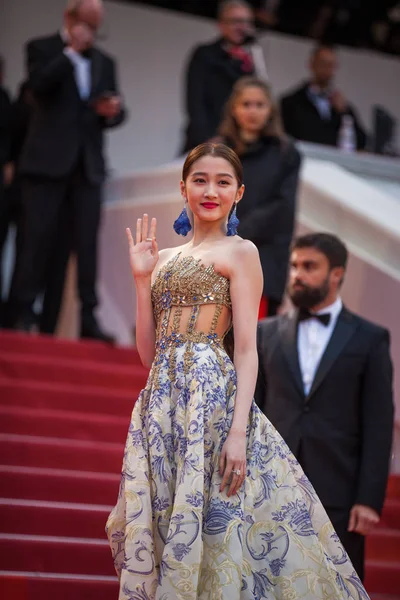 Cannes France Mai 2019 Guan Xiaotong Assiste Projection Pain Glory — Photo