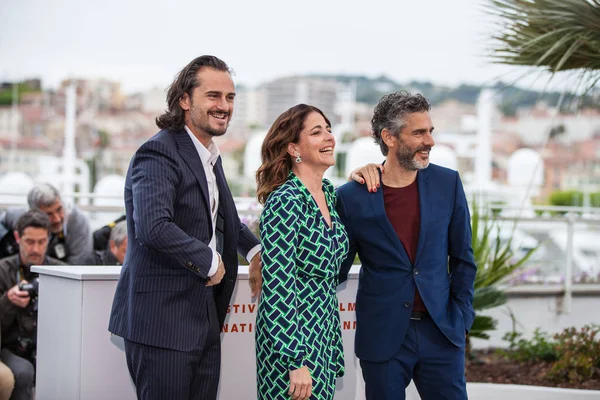 Cannes Francie 2019 Asier Etxeandia Nora Navas Leonardo Sbaraglia Navštěvují — Stock fotografie