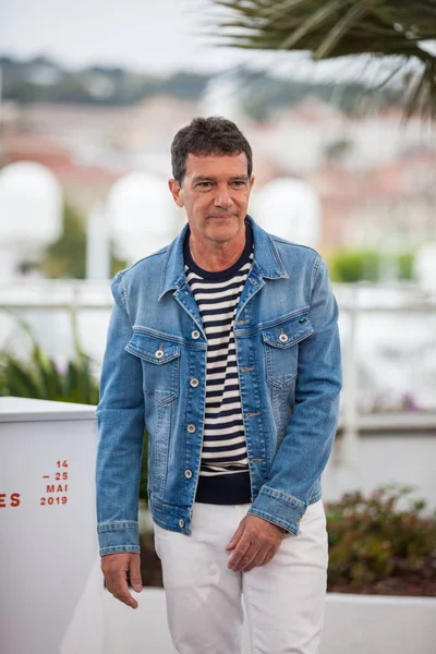 カンヌ フランス 2019年5月18日 アントニオ バンデラスが第72回カンヌ映画祭で 痛みと栄光 ドラー グロリア ドゥール グローリー — ストック写真