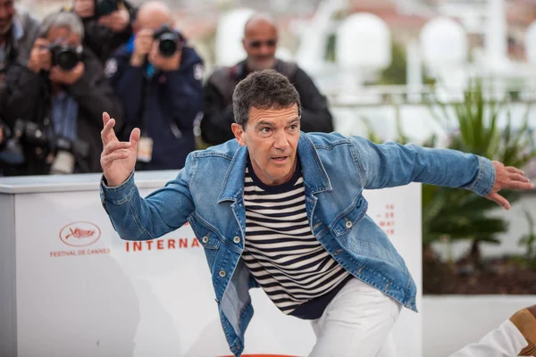 Cannes Frankrike Maj 2019 Antonio Banderas Deltar Photocall För Pain — Stockfoto