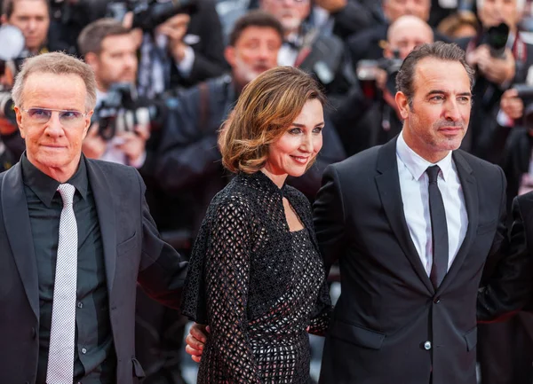 Cannes Fransa Mayıs 2019 Jean Dujardin Elsa Zilberstein Christophe Lambert — Stok fotoğraf