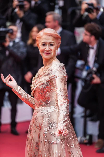 Cannes Francie Května 2019 Dáma Helen Mirrenová Navštěvuje Screening Les — Stock fotografie