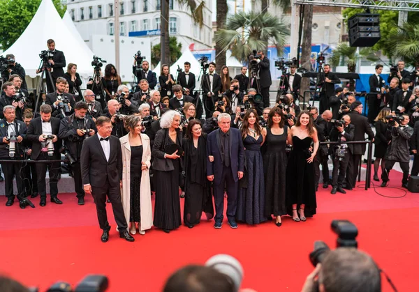 Cannes Frankrike Maj 2019 Antoine Sire Anouk Aimee Claude Lelouch — Stockfoto