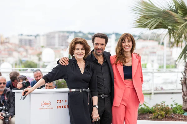 Cannes France May 2019 Fanny Ardant Nicolas Bedos Doria Tillier — Stock Photo, Image