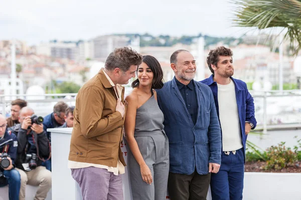 Cannes Fransa Mayıs 2019 Thomas Bidegain Leila Bekhti Lorenzo Mattotti — Stok fotoğraf