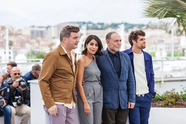 Cannes Fransa Mayıs 2019 Thomas Bidegain Leila Bekhti Lorenzo Mattotti — Stok fotoğraf