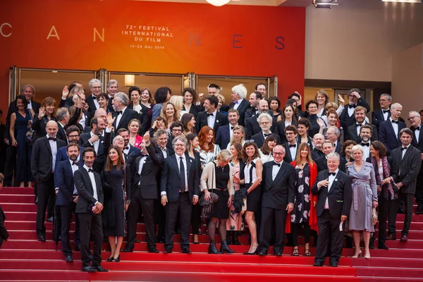 Cannes Frankrijk Mei 2019 Gasten Poseren Rode Loper Voorafgaand Aan — Stockfoto