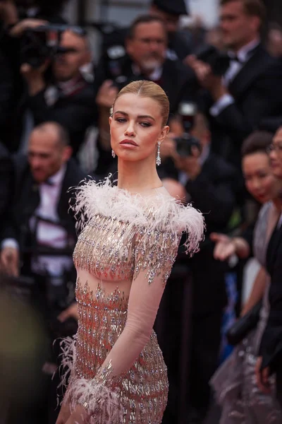 Cannes France Mai 2019 Hailey Clauson Détail Mode Assiste Projection — Photo