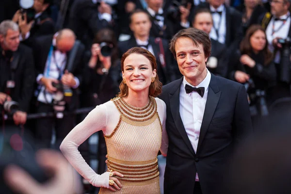 Cannes Frankrijk Mei 2019 Valerie Pachner August Diehl Bijwonen Vertoning — Stockfoto