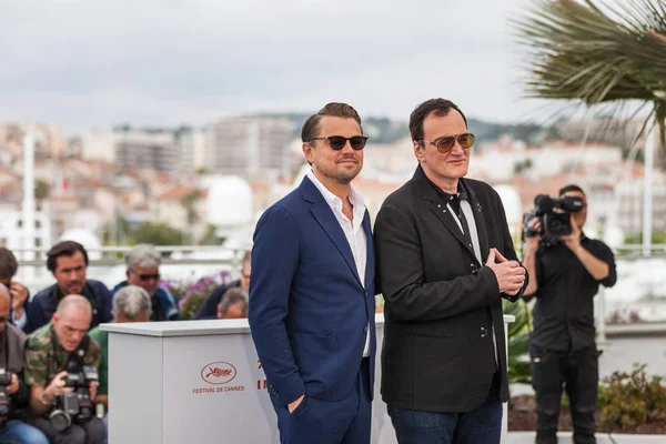 Cannes France Mai 2019 Quentin Tarantino Und Brad Pitt Besuchen — Stockfoto