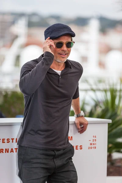 Cannes France May 2019 Brad Pitt Attends Photocall Once Time — Stock Photo, Image