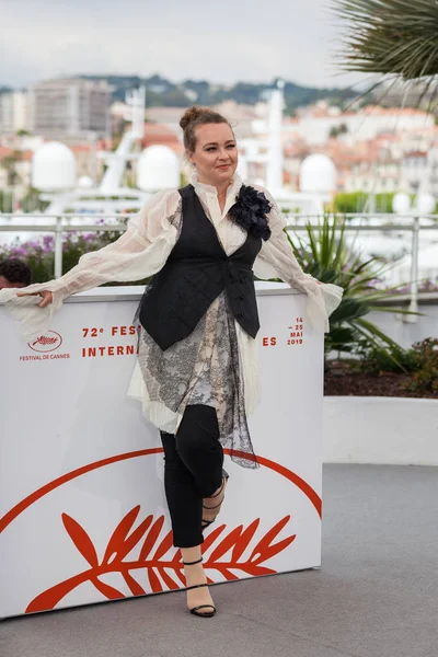 Cannes Franciaország Május 2019 Kristina Schneider Részt Vesz Fényképes Hívás — Stock Fotó
