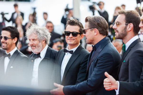 Cannes Francja Maja 2019 Orlando Bloom Leonardo Dicaprio Alejandro Agag — Zdjęcie stockowe