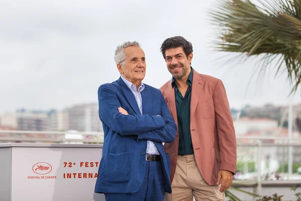 Cannes Frankrijk Mei 2019 Regisseur Marco Bellocchio Pierfrancesco Favino Wonen — Stockfoto