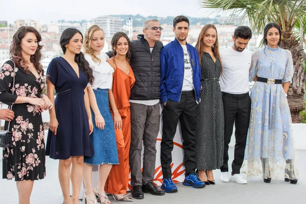 Cannes Frankrijk Mei 2019 Abdellatif Kechiche Met Athenais Sifaoui Hafsia — Stockfoto