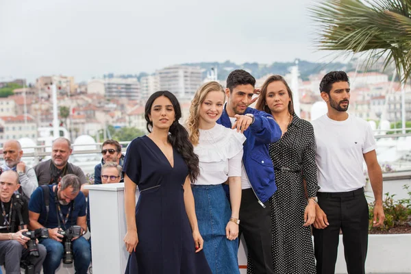 Cannes Frankrijk Mei 2019 Hafsia Herzi Salim Kechiouche Lou Luttiau — Stockfoto