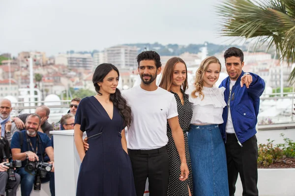 Cannes Frankreich Mai 2019 Hafsia Herzi Salim Kechiouche Lou Luttiau — Stockfoto