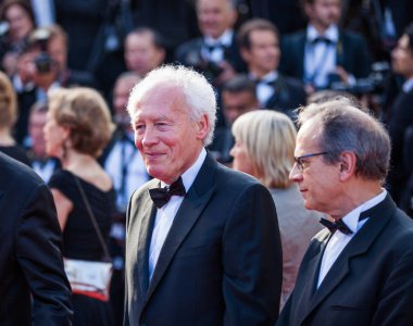 Cannes, Fransa - 25 Mayıs 2019: Belçikalı yönetmen Jean-Pierre Dardenne, 72.