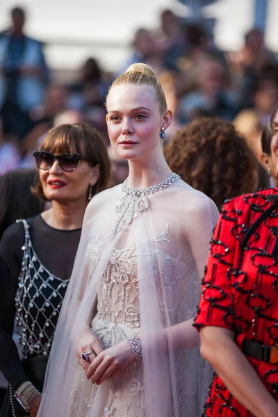 Cannes France Mai 2019 Elle Fanning Arrive Pour Cérémonie Clôture — Photo