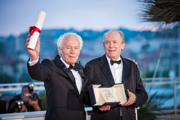 Cannes Francie Května 2019 Jean Pierre Dardenne Luc Dardenne Držitelé — Stock fotografie