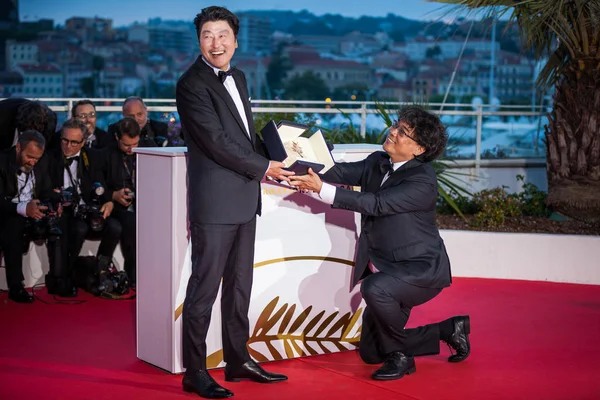 Cannes Fransa Mayıs 2019 Yönetmen Bong Joon Kang Song Parazit — Stok fotoğraf
