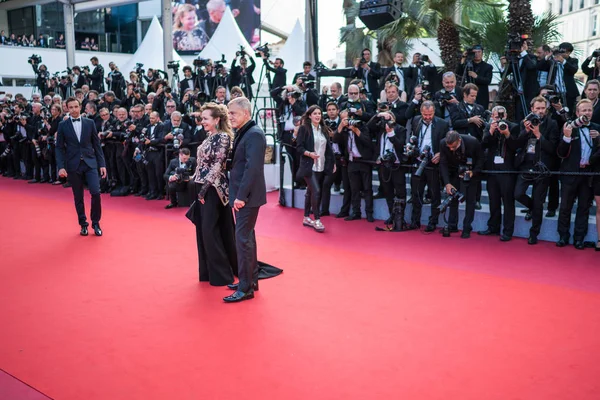 Cannes Frankrike Maj 2019 Caroline Scheufele Och Christoph Waltz Närvara — Stockfoto