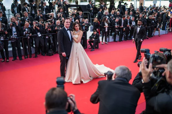 Cannes Franciaország Május 2019 Quentin Tarantino Daniella Tarantino Részt Záró — Stock Fotó