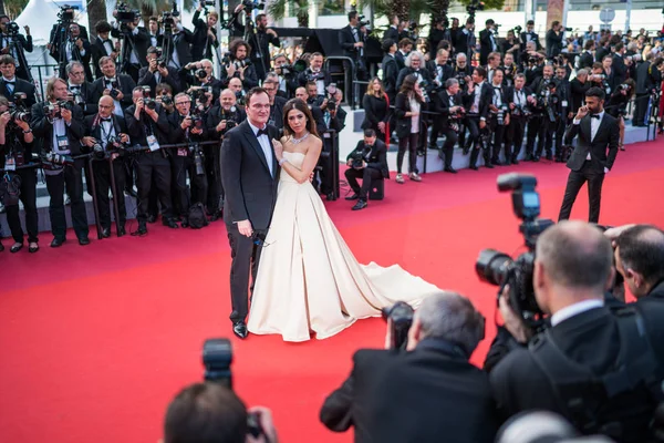 Cannes Frankrijk Mei 2019 Quentin Tarantino Daniella Tarantino Bijwonen Afsluitende — Stockfoto