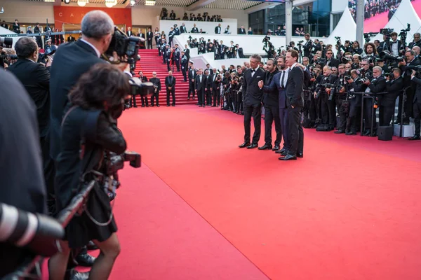 Cannes Francie Květen 2019 Vincent Cassel Francouzský Herec Eric Toledano — Stock fotografie