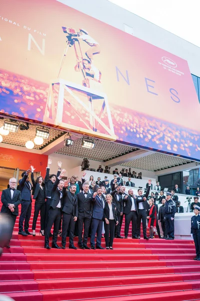 Cannes France May 2019 Vincent Cassel Eric Toledano Reda Kateb — Stock Photo, Image