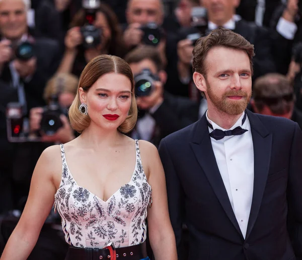 Cannes Francia Mayo 2019 Lea Seydoux Antoine Reinartz Asisten Proyección — Foto de Stock