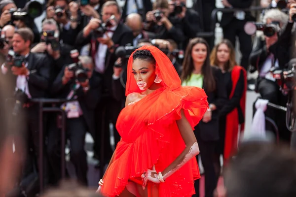 Cannes Francja Maja 2019 Winnie Harlow Bierze Udział Projekcji Once — Zdjęcie stockowe