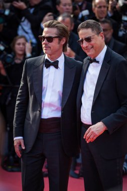 Cannes, Fransa - 21 Mayıs 2019: Brad Pitt, 72.